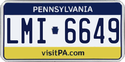 PA license plate LMI6649
