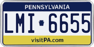 PA license plate LMI6655