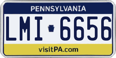 PA license plate LMI6656