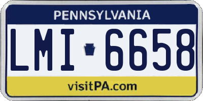 PA license plate LMI6658