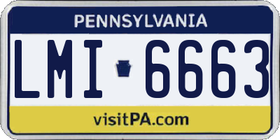 PA license plate LMI6663