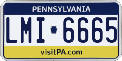 PA license plate LMI6665