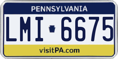 PA license plate LMI6675