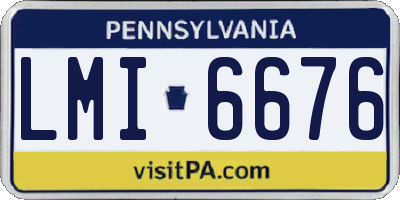 PA license plate LMI6676