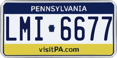 PA license plate LMI6677