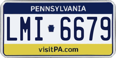 PA license plate LMI6679