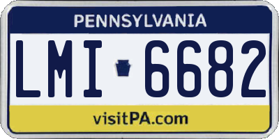 PA license plate LMI6682