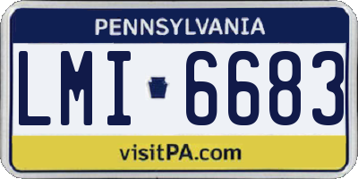 PA license plate LMI6683