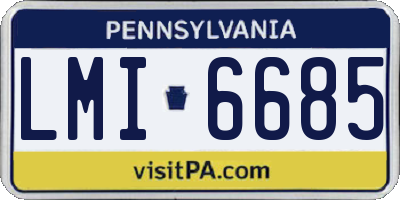 PA license plate LMI6685