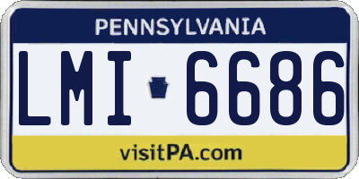 PA license plate LMI6686