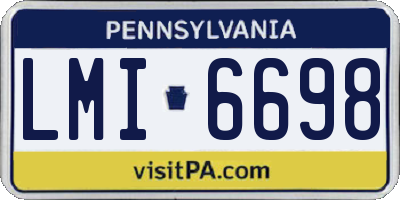 PA license plate LMI6698