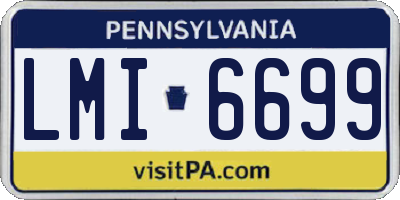PA license plate LMI6699