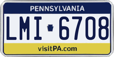 PA license plate LMI6708