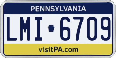 PA license plate LMI6709