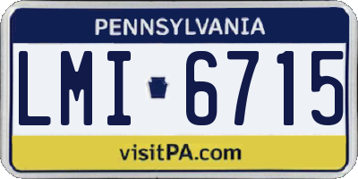 PA license plate LMI6715