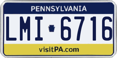 PA license plate LMI6716
