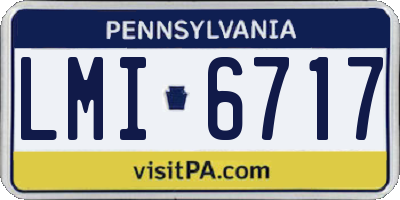 PA license plate LMI6717