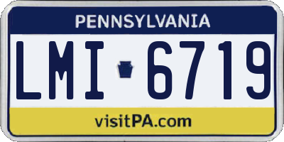 PA license plate LMI6719