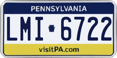PA license plate LMI6722