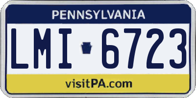 PA license plate LMI6723
