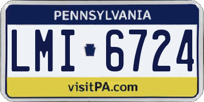 PA license plate LMI6724