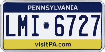 PA license plate LMI6727
