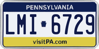 PA license plate LMI6729