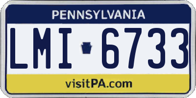 PA license plate LMI6733