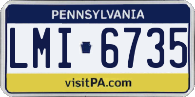 PA license plate LMI6735