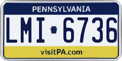 PA license plate LMI6736