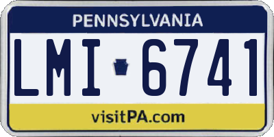 PA license plate LMI6741