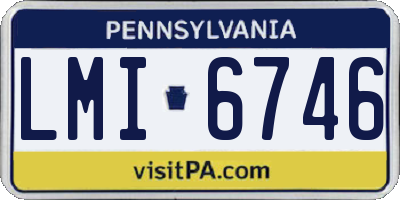 PA license plate LMI6746