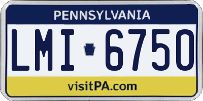 PA license plate LMI6750