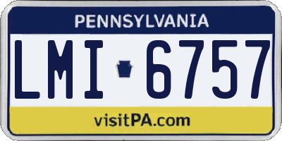 PA license plate LMI6757