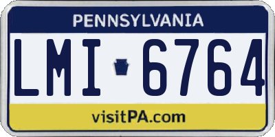 PA license plate LMI6764
