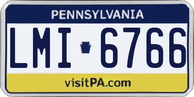 PA license plate LMI6766