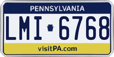 PA license plate LMI6768