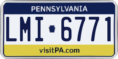 PA license plate LMI6771