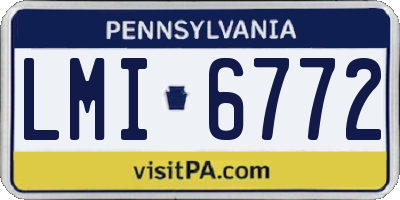 PA license plate LMI6772