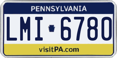 PA license plate LMI6780