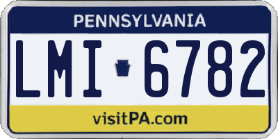 PA license plate LMI6782
