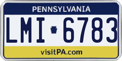 PA license plate LMI6783