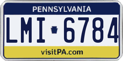 PA license plate LMI6784