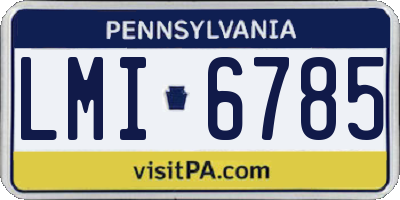 PA license plate LMI6785