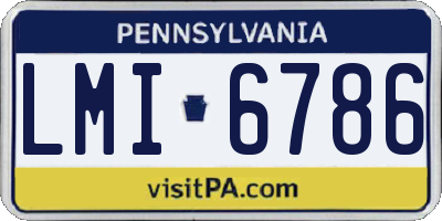 PA license plate LMI6786