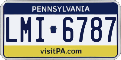 PA license plate LMI6787