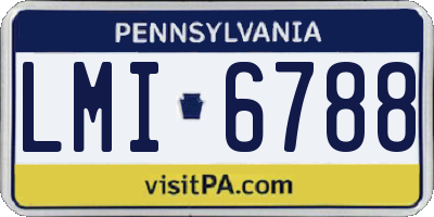 PA license plate LMI6788
