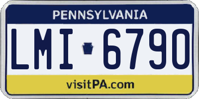 PA license plate LMI6790