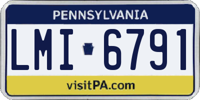 PA license plate LMI6791