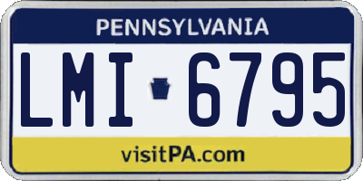 PA license plate LMI6795